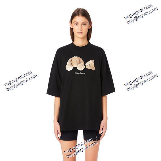 パーム エンジェルス Palm Angels 2020秋冬 絶大な人気を誇る 断頭熊のゆったり半袖Tシャツ パーム エンジェルス コピー ブランド 3色可選